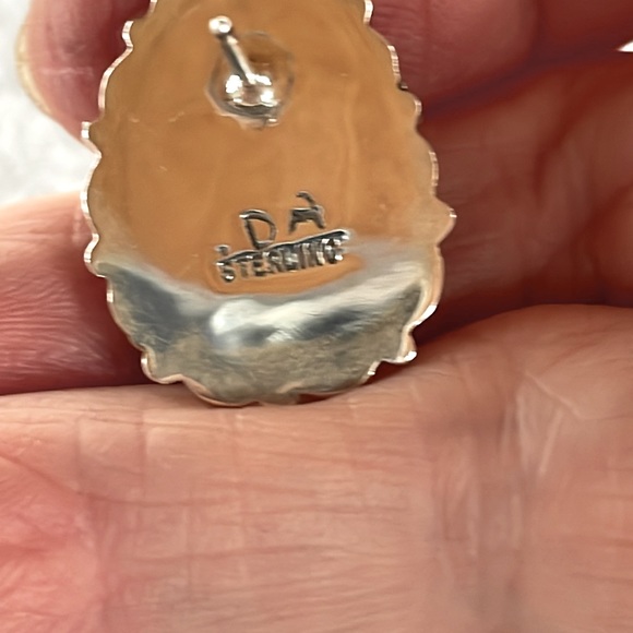 Turquoise &Sterling Earrings - Picture 2 of 3